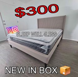 NEW QUEEN BED IN STOCK