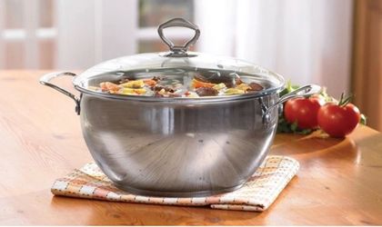 Stainless Steel Dutch Oven with Glass Lid