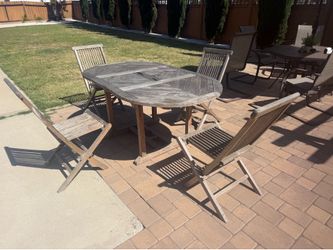 Teak Patio Table Set