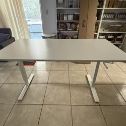 White Adjustable Desk