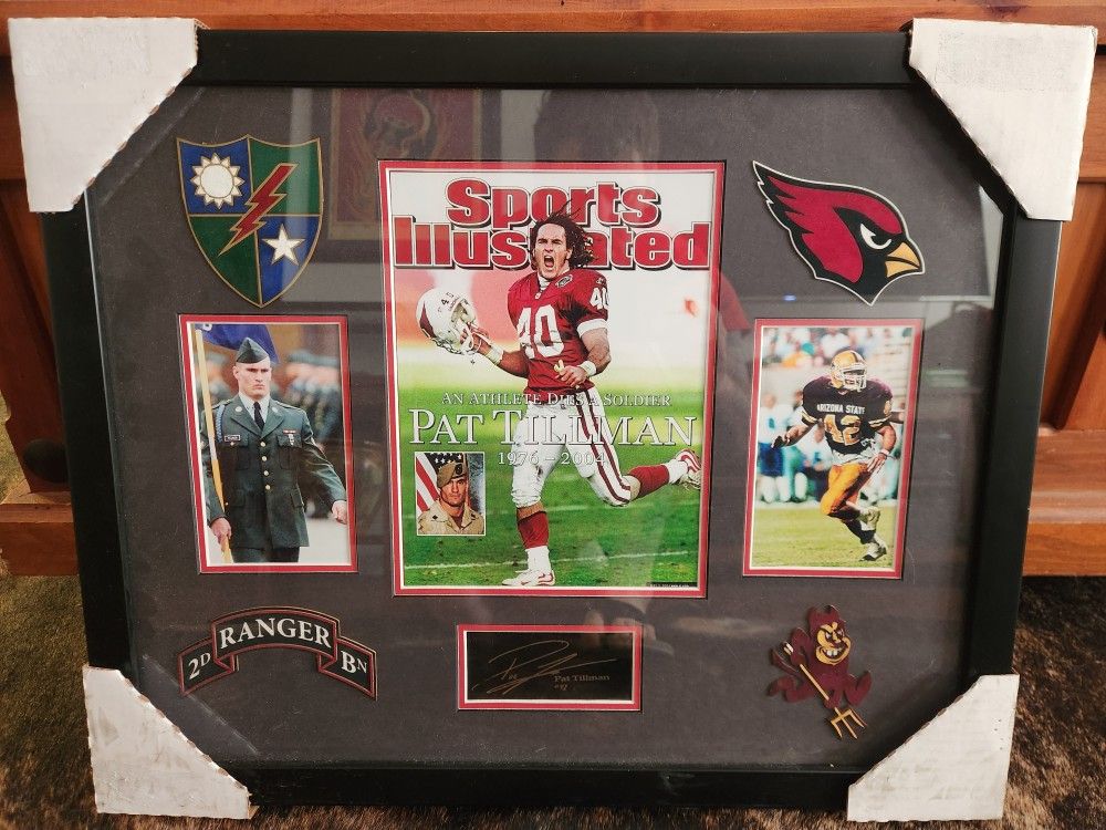 Pat Tillman Laser Engraved Autographed Plaque 