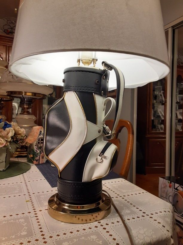  REALLY UNIQUE LOOKING  Golf Bag LAMP 25,5 INCHES TALL 