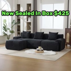 Black Sectional Sofa 🛋️ Brand New Sealed In Box 📦 
