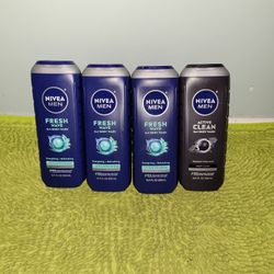 4 Nivea Men 3in1 Body Wash 16.9oz 