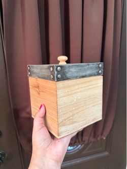 Wooden box with lid