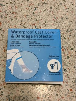 Reusable Latex-Free Waterproof Cast Cover Bandage Protector, Clear/Blue/Gray