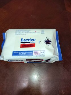 Bactive Home Cleaning Wipes - 80 Count (New)