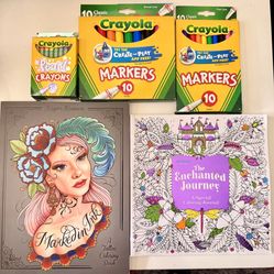 Crayola Markers/Crayons and Coloring Books Set
