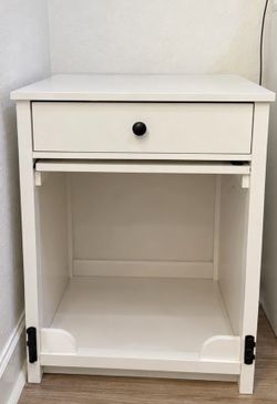 White Wooden Dog Crate End Table