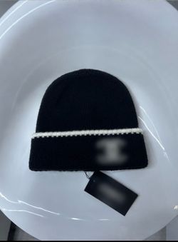 Chanel double cc beanie black