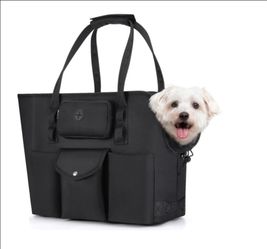 Black Tote-Style Pet Carrier Bag