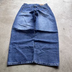 Vintage Y2K Brooklyn Xpress Baggy Wide-Leg Light-Washed Jean