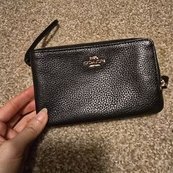 Black Coach clutch wallet