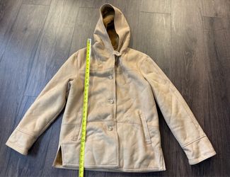 Light Tan Hooded Button-Front Jacket
