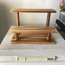 2 Piece Wooden Miniature Plant Rack Brand New