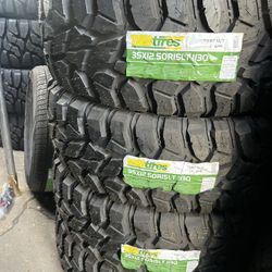 35x12.50r15lt Tbb  New Tires Set Of 4 Installed And Balanced Set De 4 Llantas Nuevas Instaladas Y Balanceadas