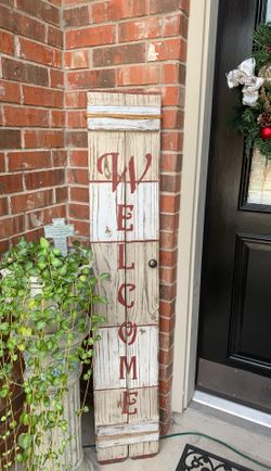 Handcrafted wooden sign