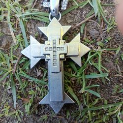 Russell Simmons cross pendant w/11 small cut diamonds