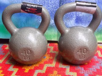 PAIR  OF  40 LB.  KETTLEBELLS