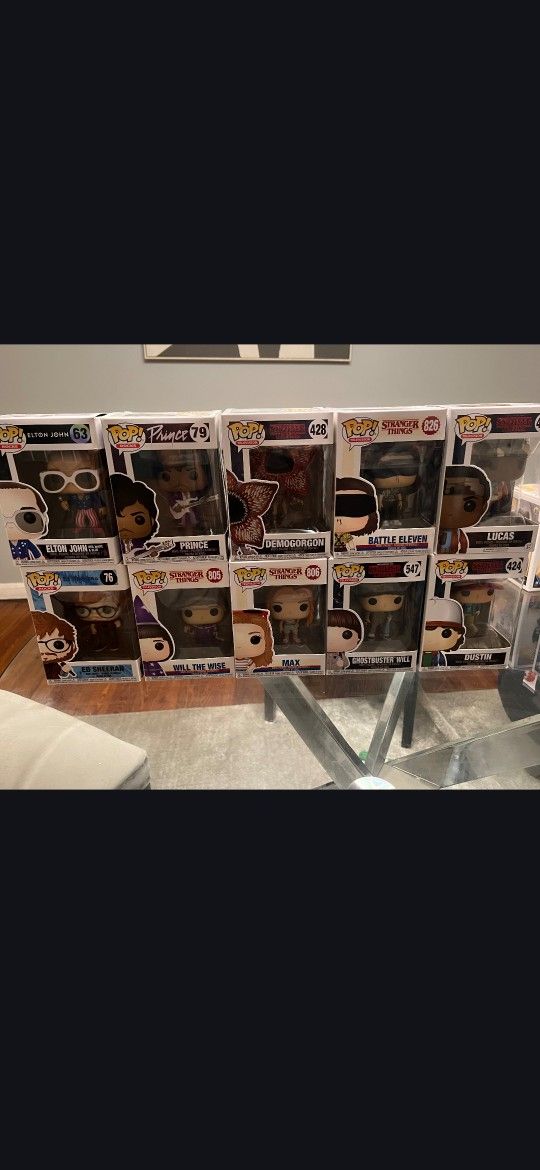 Funky Pop Bundle_ Music &stranger Things Collection (10pops, New In Box)