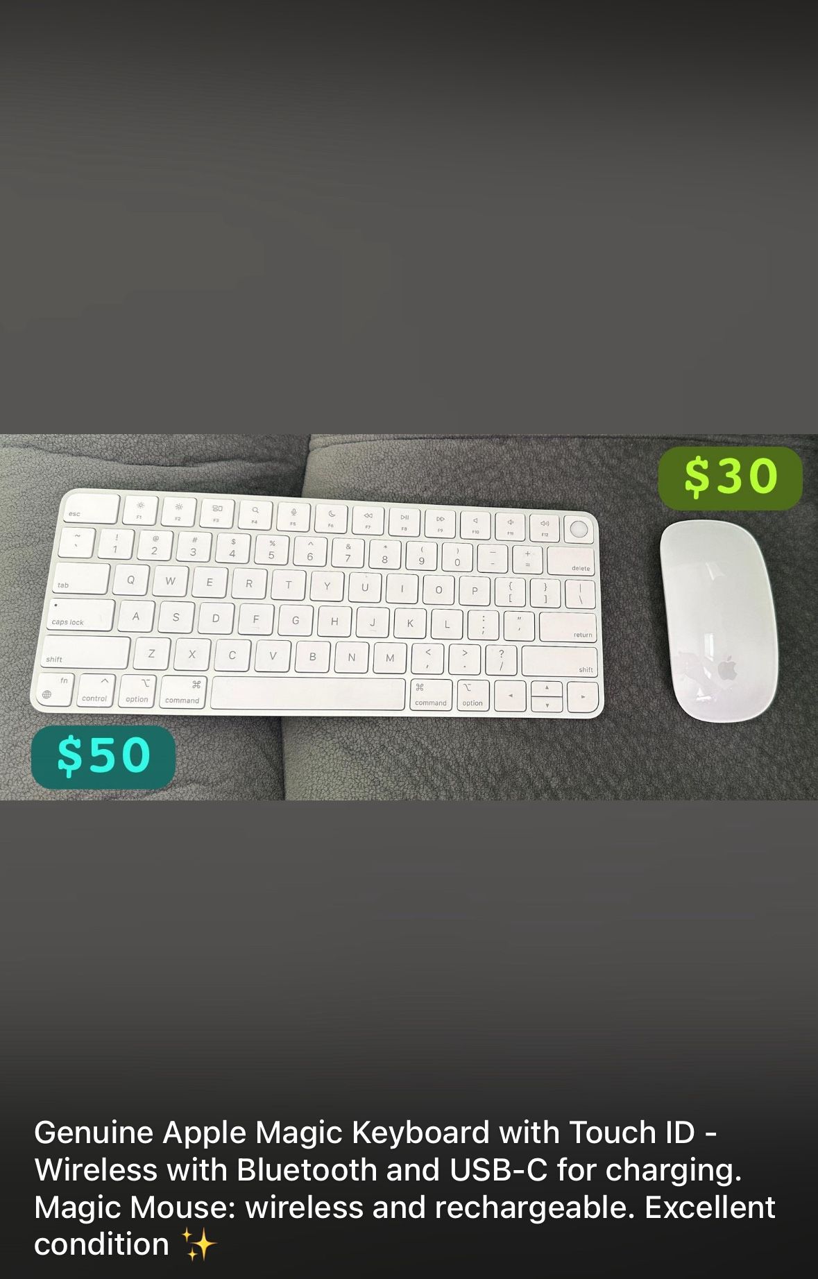 Original Apple Wireless Keyboard And Mouse