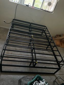 Queen Bed Frame and Box Spring (FREE)