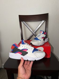 Nike Air Huarache QS Game Royal Dynamic Pink White Blue size 7 AH8049-100