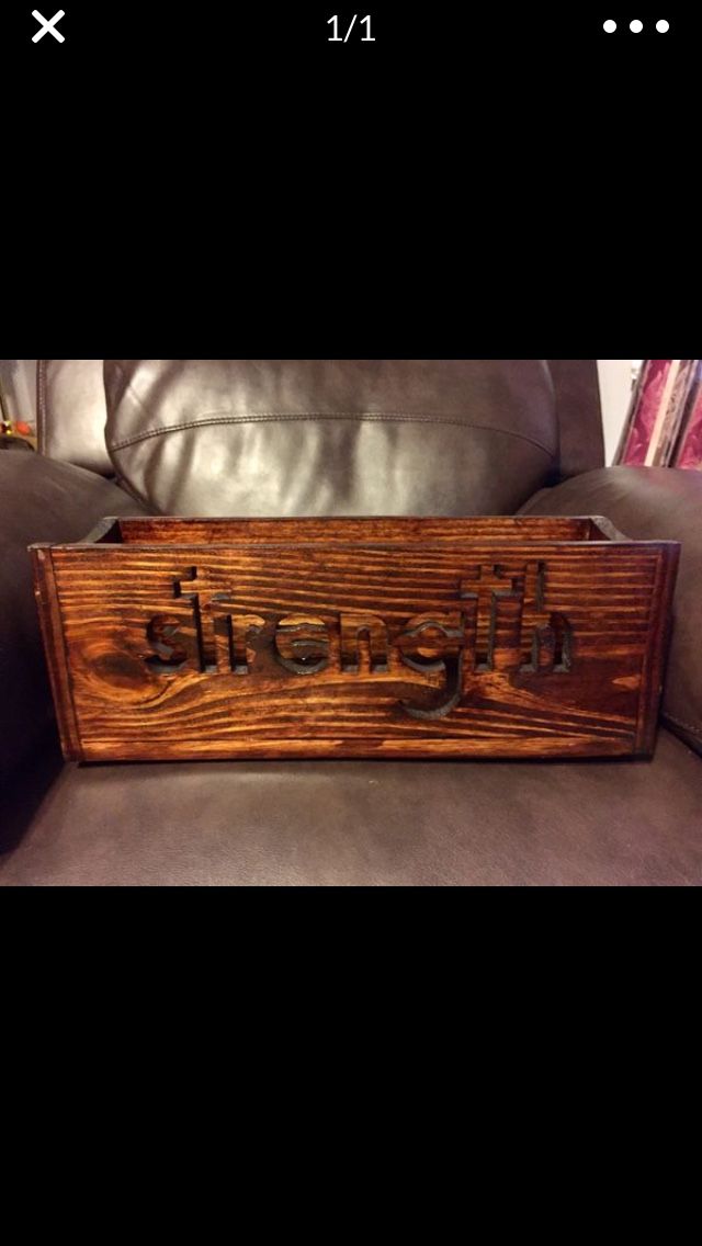 strength Wood Box/Centerpiece