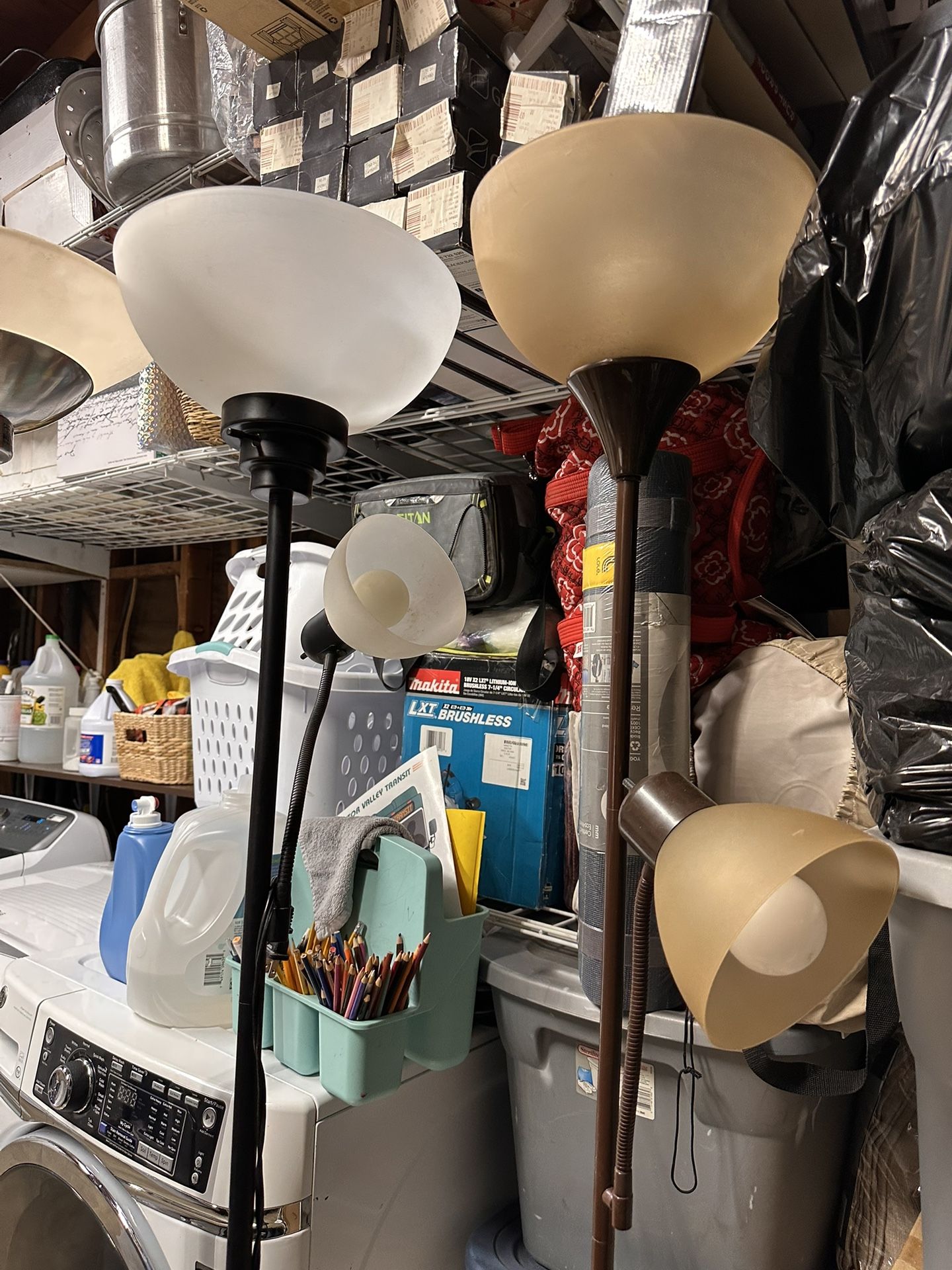 Hi 71.25 in. Brushed Nickel Floor Lamp, They Use I Have Two Brown Ones And Nickel The Two Brown $35 Each And One The Nickel Style Only $20 Dls