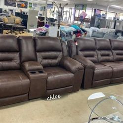 

\ASK DISCOUNT COUPON/ sofa Couch Loveseat  Ston Brown Reclining Living Room Set  sleeper recliner daybed futon 🍥