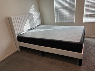 Queen bed frame and box spring
