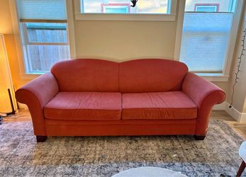 Beautiful red sofa couch