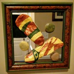 Abstract Hanging Mirrored Art Piiece