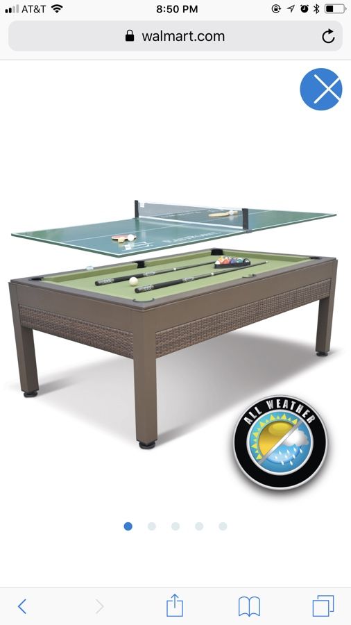 EastPoint Sports 84-inch Outdoor Billiard Pool Table with Table Tennis Top