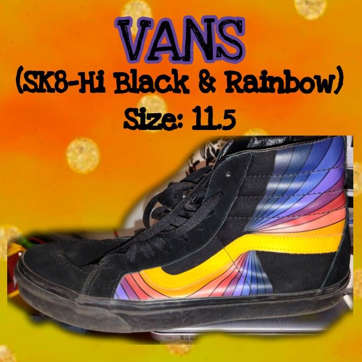 VANS- SK8-Hi (black & rainbow)