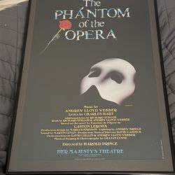 Authentic Phantom Of The Opera Broadway Poster
