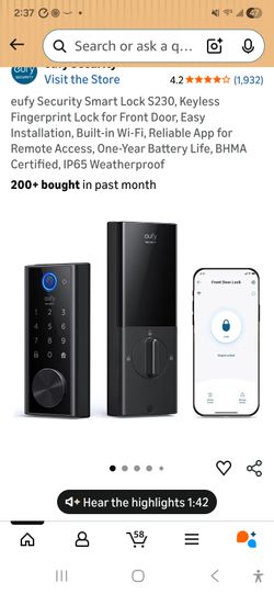 Eufy Smart Lock Touch T8510