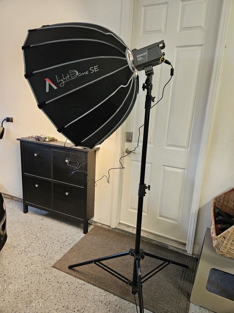 Aputure Light Dome SE, Impact Heavy Duty Stand,  Aputure Amaran 100x Led Video Light Bluetooth