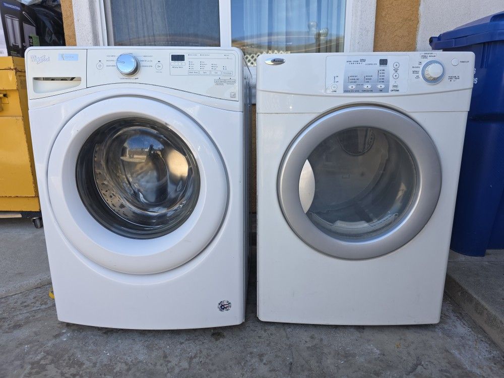 Whirlpool Front Load Washer & Amana Gas Dryer Both 