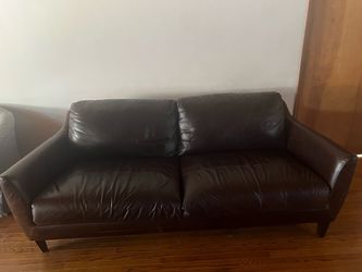 Brown Buffalo Leather Sofa