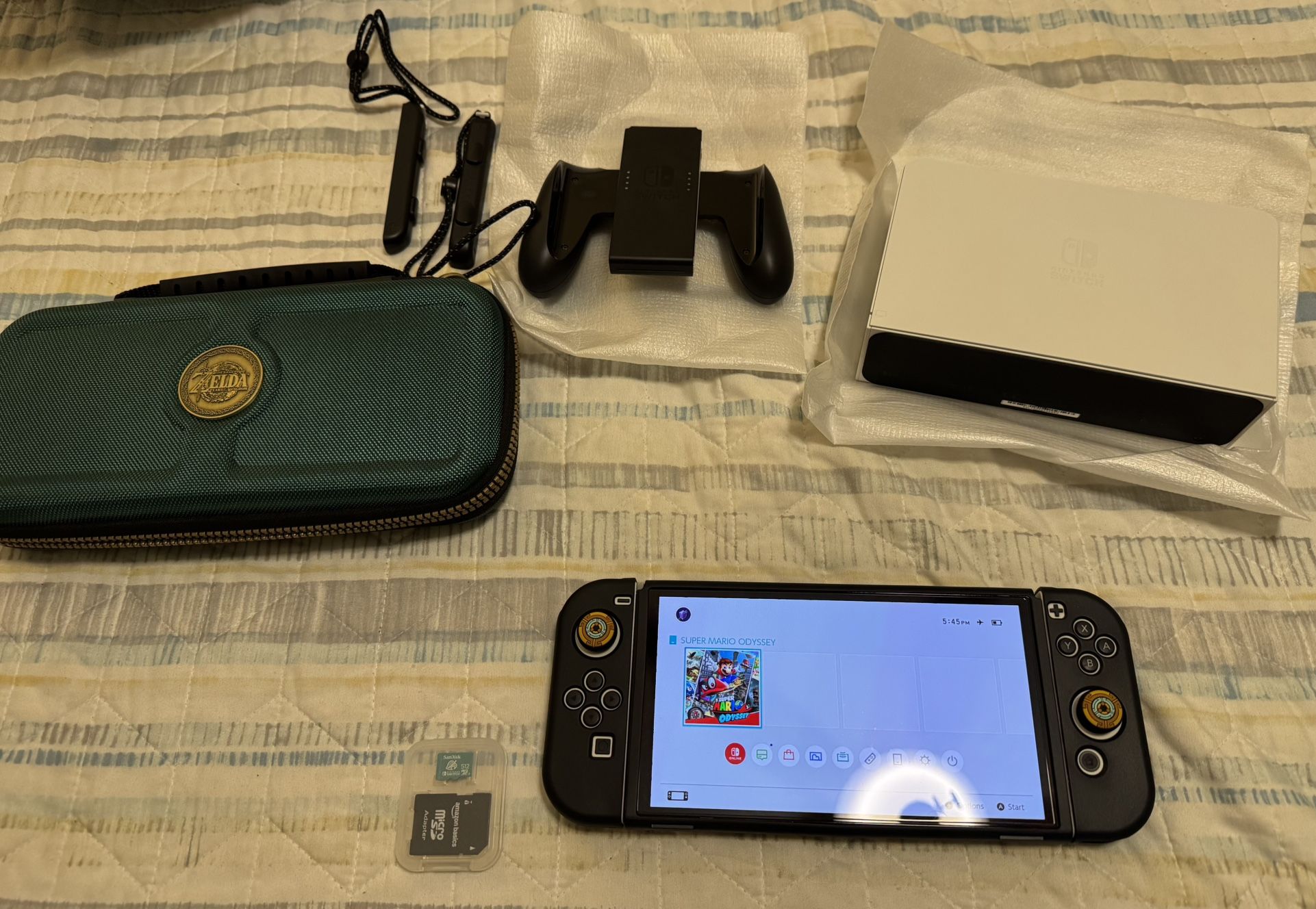 Nintendo Switch OLED with Mario And 512 Gig Sd card