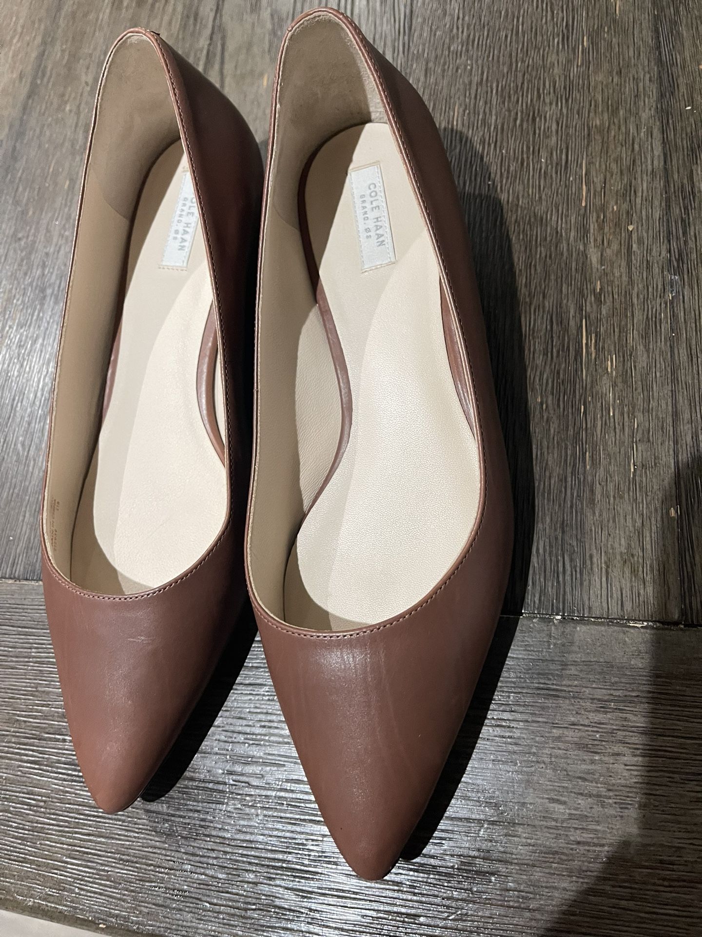 Women’s Cole Haan Brown Leather Flats