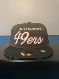 San Francisco 49ers New Era 59fifty Fitted 7 3/8 Script Brown/Black/Red Brand New 