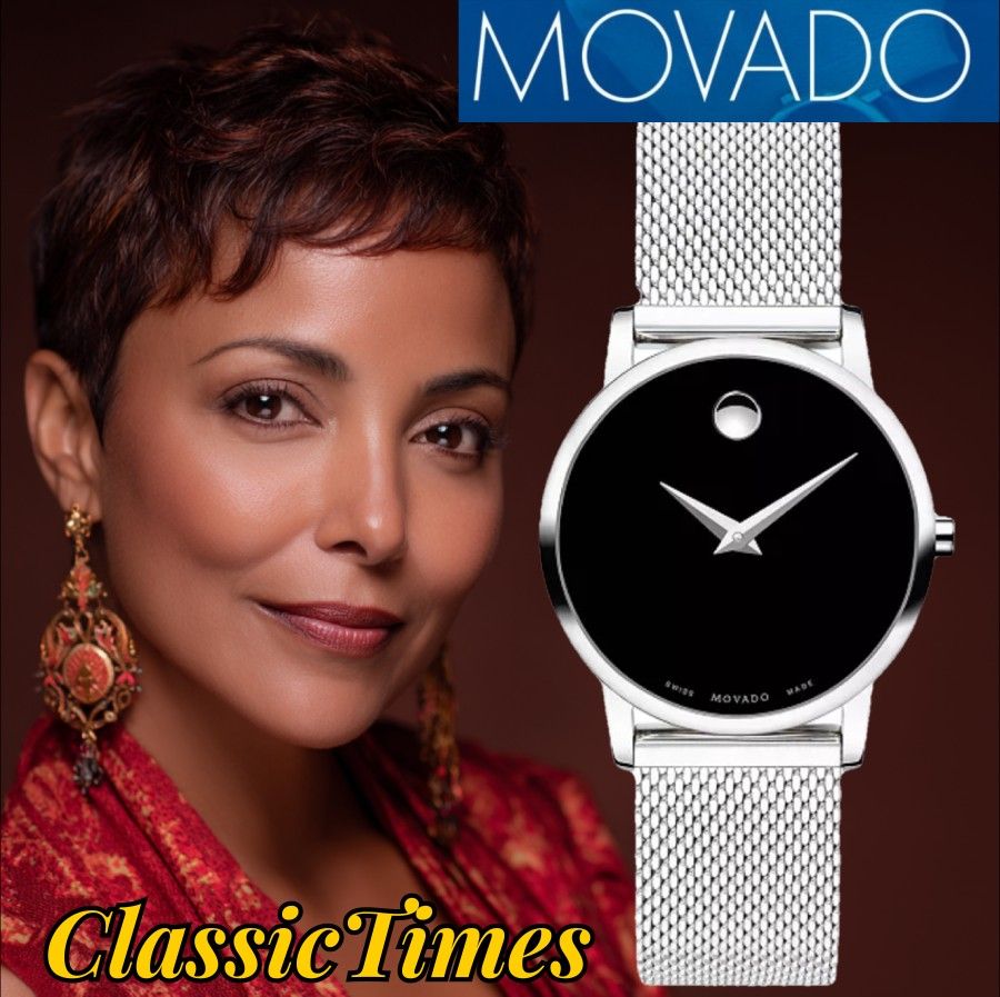 ***BRAND NEW*** Ladies' Movado Museum Classic Mesh Watch with Black Dial