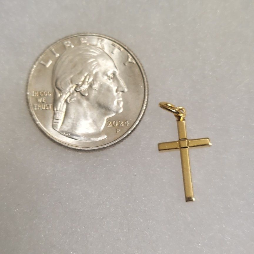 Vintage 1/20 14K GF THEDA Dainty Cross Pendant (Gold Filled, 5% 14K Gold) STYLE1