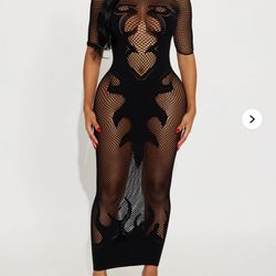 Fashion Nova Fishnet Seamless Dress