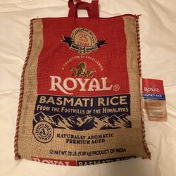 ROYAL Basmati Rice Burlap Bag