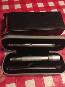 Brand new pen and flash light with box