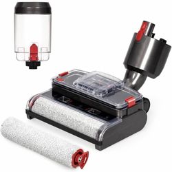 Haoyijor Electric Wet Dry Mopping Head for Dyson V15 V8 V7 V10 V11 Vacuum Cleaner, Cleaning Roller Brush for Various Hard Floors, Great for Sticky