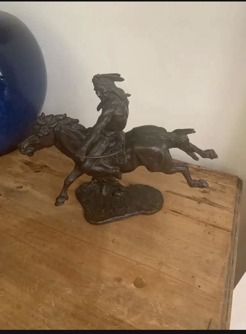 John Barney (Jack) Weaver “Indian Hunter" Bronze Sculpture.